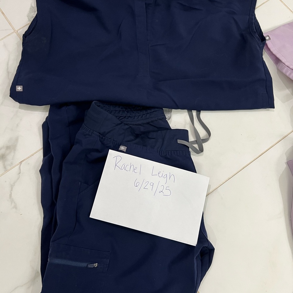 Figs navy joggers